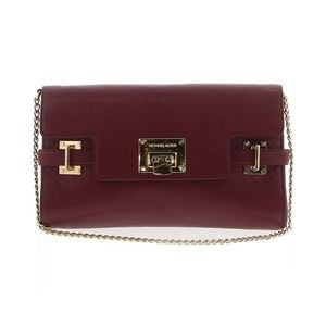 MICHAEL KORS Red Leather and Gold Chain shoulder bag